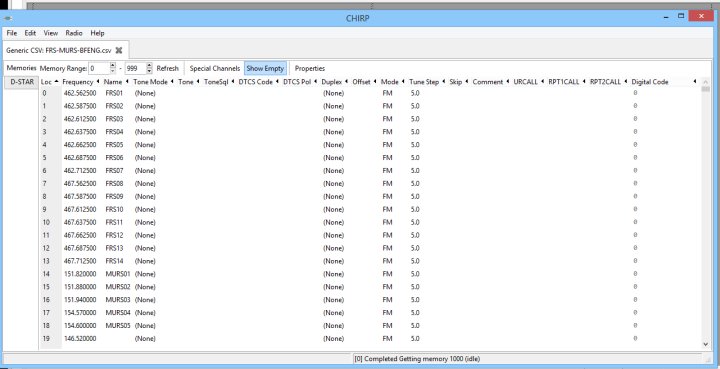 chirp programming import csv